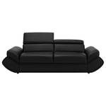 Sofa Black Rock (3-Sitzer) Kunstleder - Schwarz