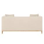 Sofa Blomma (2-Sitzer) Webstoff Beige - Gestell: Eichefarbig