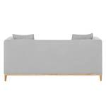 Sofa Blomma (2-Sitzer) Webstoff Grau - Gestell: Eichefarbig