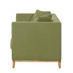 Sofa Blomma (2-Sitzer) Webstoff Olivgrün - Gestell: Eichefarbig