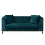 Sofa Blomma (3-Sitzer) Petrol - Walnuss