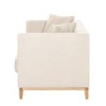 Sofa Blomma (3-Sitzer) Webstoff Beige - Gestell: Eichefarbig