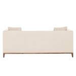 Bank Blomma (3-zits) beige geweven stof - frame: notenboomhoutkleurig