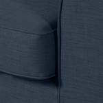 Divano Blomma (3 sedute) Tessuto blu scuro (a 3 Struttura: color noce