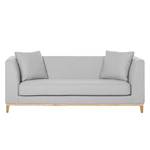 Sofa Blomma (3-Sitzer) Webstoff Grau - Gestell: Eichefarbig