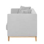 Sofa Blomma (3-Sitzer) Webstoff Grau - Gestell: Eichefarbig