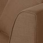 Canapé Blomma (3 places) Tissu marron clair - Structure : couleur chêne