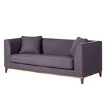 Sofa Blomma (3-Sitzer) Webstoff Lila - Gestell: Nussbaumfarbig