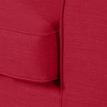 Canapé Blomma (3 places) Tissu rouge - Structure : couleur noisette