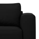 Sofa Bora (3-Sitzer) Echtleder Echtleder Neka: Schwarz - Edelstahl