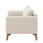 Sofa Bora (3-Sitzer) Echtleder Echtleder Neka: Creme - Eiche