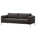 Sofa Bora (3-Sitzer) Webstoff Webstoff Anda II: Anthrazit - Edelstahl