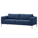 Sofa Bora (3-Sitzer) Webstoff Webstoff Anda II: Blau - Edelstahl