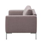 Sofa Bora (3-Sitzer) Webstoff Webstoff Milan: Grau-Braun - Edelstahl