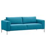 Sofa Bora (3-Sitzer) Webstoff Webstoff Anda II: Türkis - Edelstahl