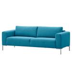 Sofa Bora (3-Sitzer) Webstoff Webstoff Anda II: Türkis - Edelstahl