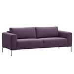 Sofa Bora (3-Sitzer) Webstoff Webstoff Anda II: Violett - Edelstahl