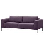 Sofa Bora (3-Sitzer) Webstoff Webstoff Anda II: Violett - Edelstahl