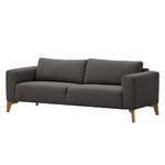 Sofa Bora (3-Sitzer) Webstoff Webstoff Anda II: Grau - Eiche