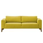 Sofa Bora (3-Sitzer) Webstoff Webstoff Milan: Gelb - Eiche