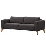 Sofa Bora (3-Sitzer) Webstoff Webstoff Anda II: Anthrazit - Eiche