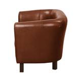 Sofa Bovalino (2-Sitzer) Kunstleder Vintage Cognac