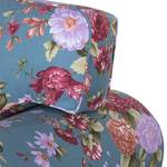Canapé Bradford (2 places) Tissu turquoise - Motif floral