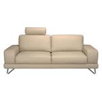 Sofa Bradley (3-Sitzer) Echtleder Beige Kopfstütze verstellbar