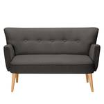 2-Sitzer Sofa Bumberry mit Armlehnen Webstoff Hanabi: Graubraun