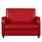 Sofa Cadeby (2-Sitzer) Kunstleder Rot