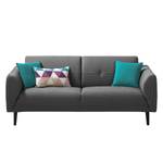 Sofa Cala (2,5-Sitzer) Strukturstoff Webstoff Osta: Anthrazit - Schwarz