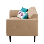 Sofa Cala (2,5-Sitzer) Strukturstoff Webstoff Osta: Cappuccino - Schwarz