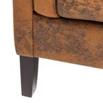 Sofa Canapee 2-Sitzer Vintage Eco Microfaser - Braun