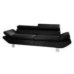 Sofa Kerry (3-Sitzer) Echtleder Schwarz