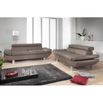 Sofa Kerry (3-Sitzer) Echtleder Taupe