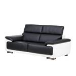 Sofa Cascia (2-Sitzer) Kunstleder Schwarz/Weiß