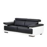 Sofa Cascia (2-Sitzer) Kunstleder Schwarz/Weiß