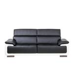 Sofa Cascia (3-Sitzer) Kunstleder Schwarz/Weiß