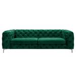 Sofa Leominster II (3-Sitzer) Samt - Samt Jila: Dunkelgrün