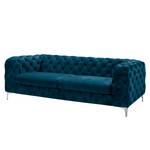 Sofa Leominster II (3-Sitzer) Samt - Samt Jila: Petrol