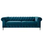 Sofa Cayley (3-Sitzer) Samt - Marineblau