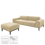 Sofa Chariot (2,5-Sitzer mit Hocker) Webstoff - Beige