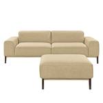 Sofa Chariot (2,5-Sitzer mit Hocker) Webstoff - Beige