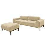 Sofa Chariot (2,5-Sitzer mit Hocker) Webstoff - Beige