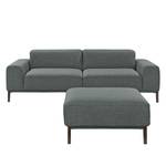 Sofa Chariot (2,5-Sitzer mit Hocker) Webstoff - Grau