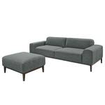 Sofa Chariot (2,5-Sitzer mit Hocker) Webstoff - Grau