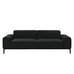 Sofa Chariot (2,5-Sitzer mit Hocker) Webstoff - Schwarz