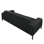 Sofa Chariot (2,5-Sitzer mit Hocker) Webstoff - Schwarz