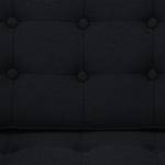 Sofa Chelsea (2-Sitzer) Webstoff Stoff Ramira: Anthrazit - Kufen