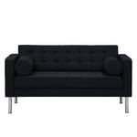 Sofa Chelsea (2-Sitzer) Webstoff Stoff Ramira: Anthrazit - Zylinder